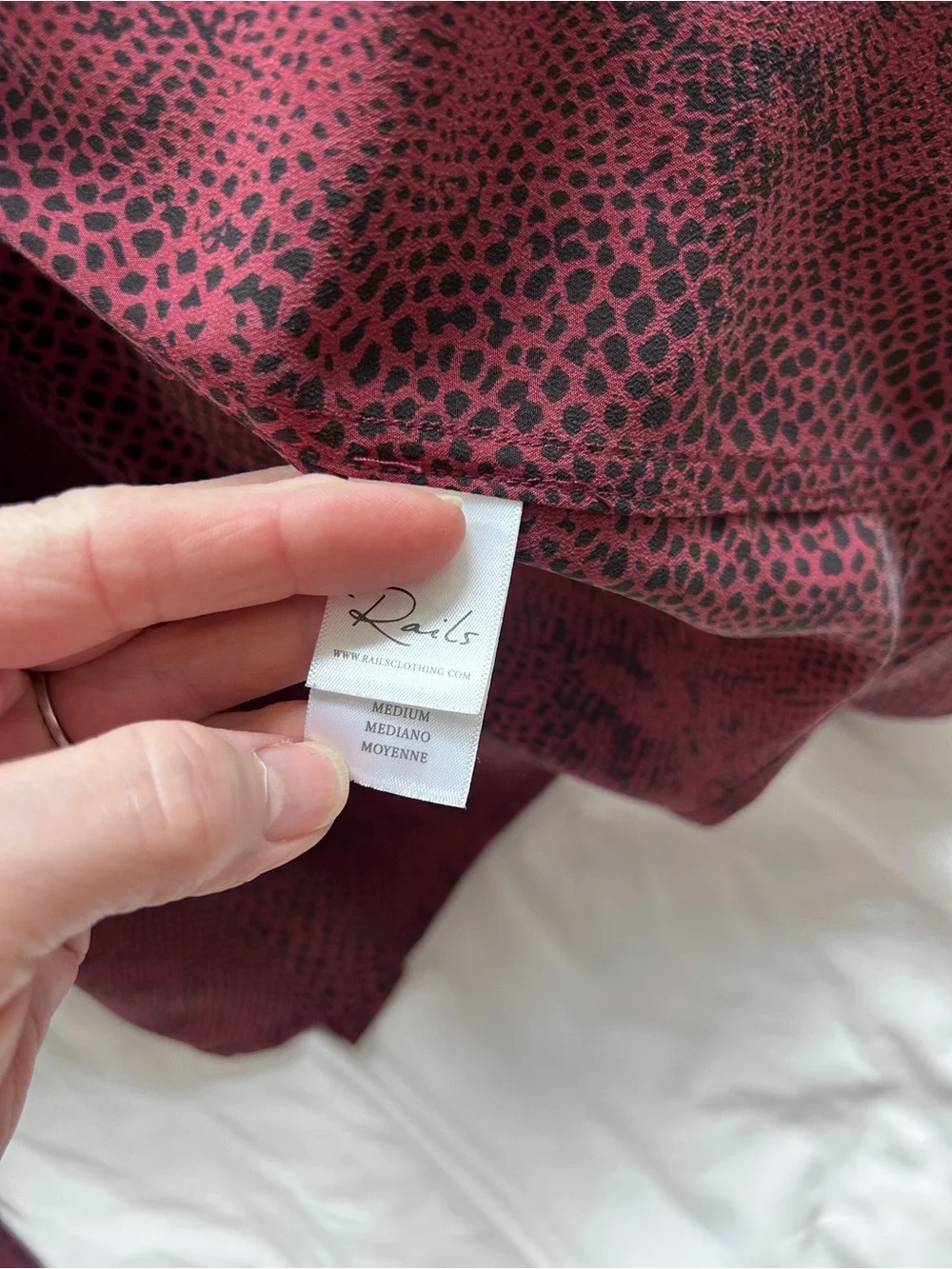 Rails Kate Red Python silk Shirt - Picture 6 of 6